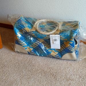 Nicole Miller Anette Carry-on satchel luggage Teal, 22 inch